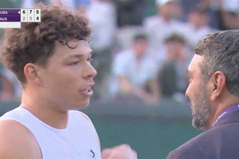 Ben Shelton fumes after Wimbledon match gets delayed — one game away from win