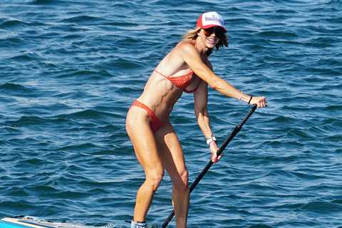 President Trump's Daughter-in-Law Paddleboards in a Sexy Bikini on a Lake