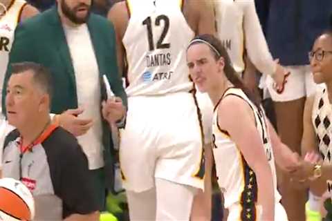 Caitlin Clark has to be held back in heated moment with ref: ‘Grow up’