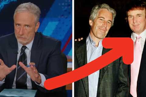 Jon Stewart Was Stunned By These 2 Deeply Odd Words Trump Used To Deny He Visited Jeffrey Epstein's ..