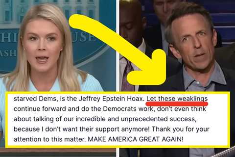 Seth Meyers Roasted Karoline Leavitt In A Comedy Bit About What Trump Shockingly Called His Past..