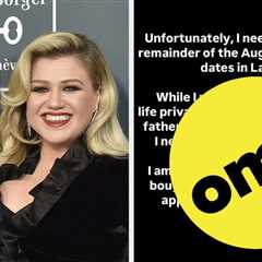 “I Am Sincerely Sorry”: Kelly Clarkson Just Announced That She's Postponing More Of Her Las Vegas..