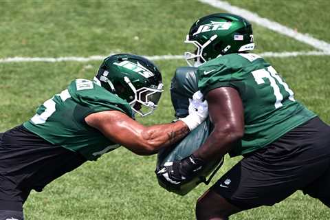 Jets offensive line already showing why it could make good on sky-high potential