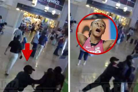Sha'Carri Richardson Seen On Surveillance Video Pushing, Shoving Boyfriend At Airport