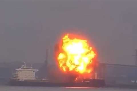Ship Explodes Near Key Bridge in Baltimore