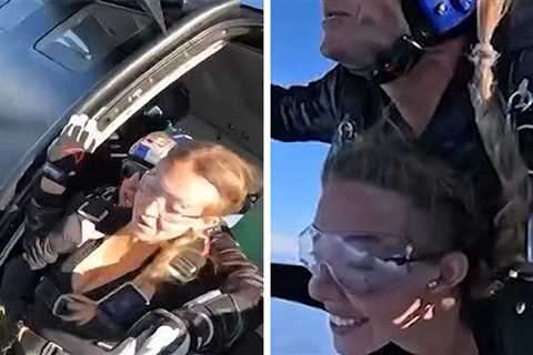 Sydney Sweeney Has a Blast Skydiving for First Time, on Video