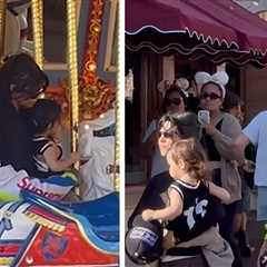 Kourtney Kardashian and Travis Barker Take Rocky to Disneyland