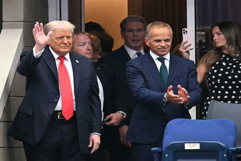 Trump arrives at US Open as he attends men’s final for first time in a decade