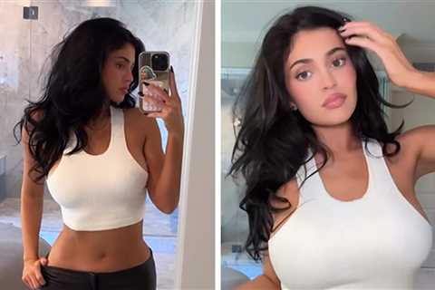 Kylie Jenner Shares Photo of Tanned Abs in Tiny White Crop Top