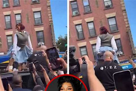 Cardi B Twerks On Top of Car While Fans Swarm Pop-Up Event