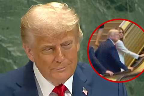 President Trump Rips U.N. General Assembly for Broken Teleprompter, Escalator