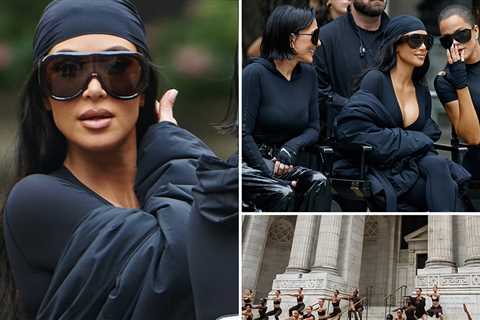 Kim Kardashian Poses With Khloe and Kris Jenner for SKIMS Shoot in NYC