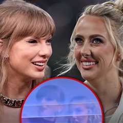 Taylor Swift and Brittany Mahomes Match in Red at Chiefs vs. Commanders Game