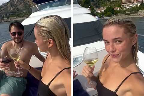 Livvy Dunne Drinks Wine With Shirtless Paul Skenes On Sicily Vacation