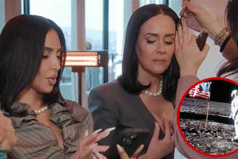 Kim Kardashian Tries to Convince Sarah Paulson 1969 Moon Landing Was Faked