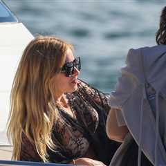 Addison Rae Sunbathes in Bikini on Yacht in Sydney