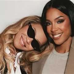 Beyonce Supports Kelly Rowland at the “Boy is Mine” Tour in a Black and White Elisabetta Franchi..