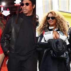Beyonce and Jay-Z Attend Formula 1 Las Vegas Grand Prix in Ferrari Red Leather and Racing-Inspired..