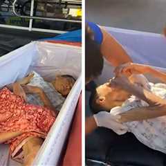 Woman Set to Be Cremated Knocks on Coffin, Found Alive Inside, Video Shows Aftermath