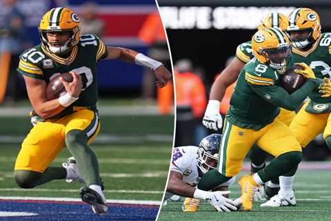 Packers’ Jordan Love leaves with injury before returning, Josh Jacobs out