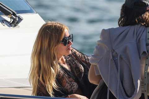 Addison Rae Sunbathes in Bikini on Yacht in Sydney