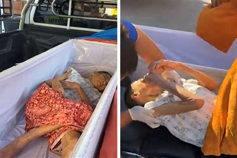 Woman Set to Be Cremated Knocks on Coffin, Found Alive Inside, Video Shows Aftermath