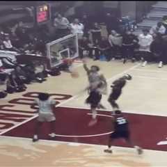 Utah Tech player punches opponent after getting dunked on in wild ruckus