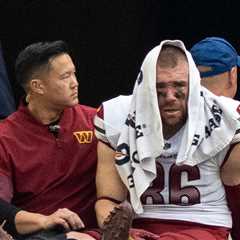 Commanders Tight End Zach Ertz Bursts Into Tears After Brutal Leg Injury