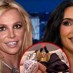 Kim Kardashian Shares New Britney Spears Bed Selfie, Bikini Shot