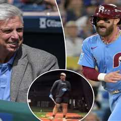 Phillies’ Bryce Harper appears to take swipe at Dave Dombrowski with shirt