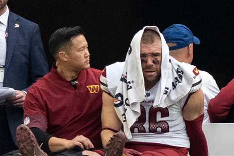 Commanders Tight End Zach Ertz Bursts Into Tears After Brutal Leg Injury