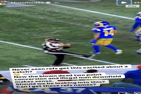 Matthew Stafford’s ‘petty’ wife wants ref’s names after controversial loss