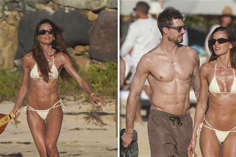 Izabel Goulart Rocks Skimpy Bikini on Beach Outing with Fiancé Kevin Trapp
