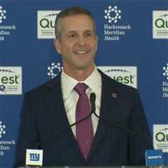 John Harbaugh explains how wife helps him in ‘crazy’ NFL world at Giants introduction