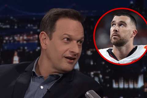Josh Charles Tells Travis Kelce He's a 'D***' on Taylor Swift Music Video Set