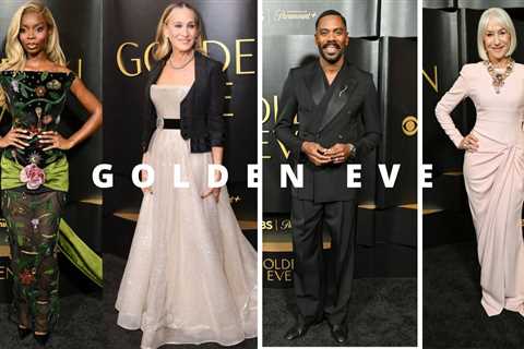 On the Scene at the Golden Eve: Olandria Carter Stuns in a Black Floral Sevon Dejana Dress, Sarah..