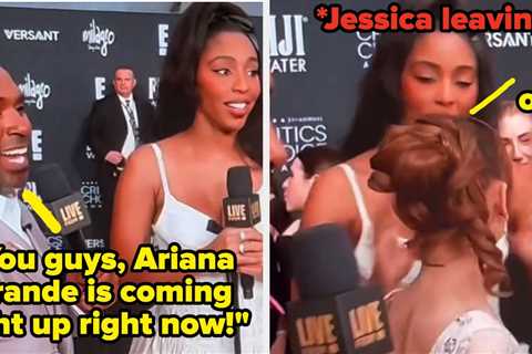 Jessica Williams's Visibly Uncomfortable Reaction When A Reporter Cut Their Interview Short For..