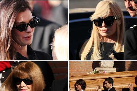 Celebs Flock to Rome for Fashion Designer Valentino Garavani's Funeral
