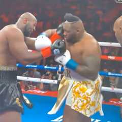 Jarrell Miller’s toupee gets knocked off during fight in hilarious scene — and he threw it into..