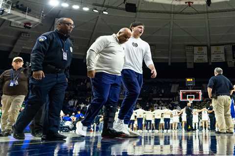 Notre Dame coach Micah Shrewsbury’s ‘season of hell’ continues with injury in embarrassing loss