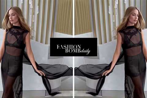 Margot Robbie Turns Up the Drama in Sheer Black Chanel Couture at a Press Event