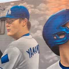 Dodgers mural featuring Ohtani, Yamamoto, Betts and Valenzuela appears in downtown Los Angeles