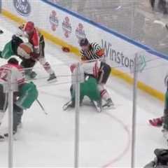 NYPD, FDNY hockey players brawl during rivalry game at UBS Arena