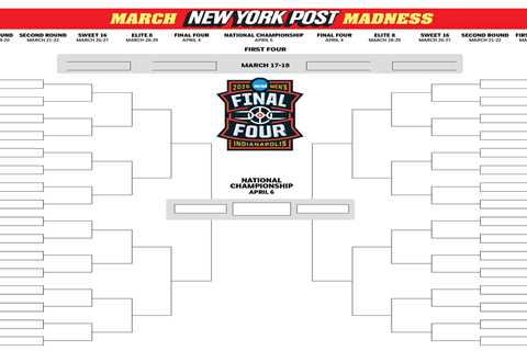 Printable blank NCAA tournament bracket template for March Madness 2026