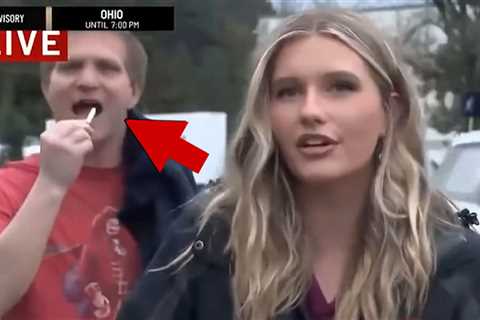 Man Appears to Chew Lit Cigarette on Live TV During Donald Trump's Ohio Visit