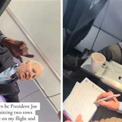 Joe Biden Mingles with Passengers on Commercial Flight, Writes Heartwarming Note