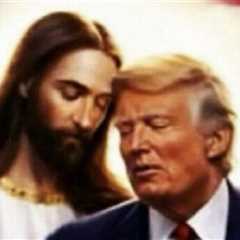Donald Trump Reposts A.I. Image of Jesus Embracing Him in Front of Flag