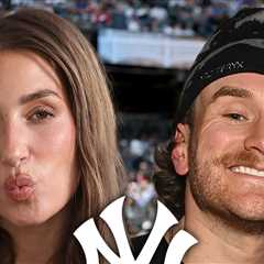 Amanda Batula & West Wilson Kiss at Yankees Game