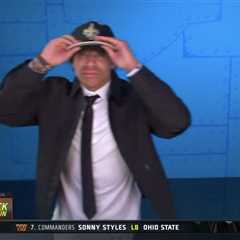 Jordyn Tyson sobs on stage after being selected by Saints in heartwarming NFL draft moment