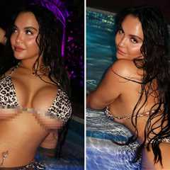 Stella Hudgens Stuns in Bikini Pool Pics